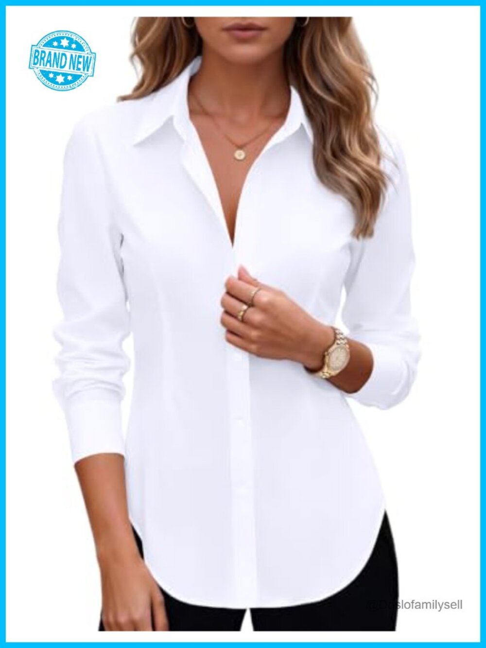 Zeagoo Women's Button Down Shirt Long Sleeve Business Casual Blouse